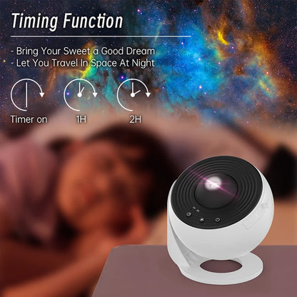 360° Galaxy Star Projector Lamp
