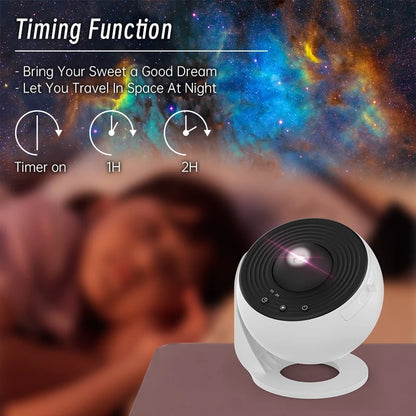 360° Galaxy Star Projector Lamp