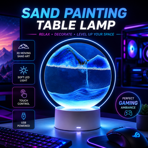 SandFlow™ 3D LED Mood Lamp with Moving Sand Art