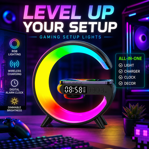 Smart LED Wake-Up Lamp (RGB + Speaker)