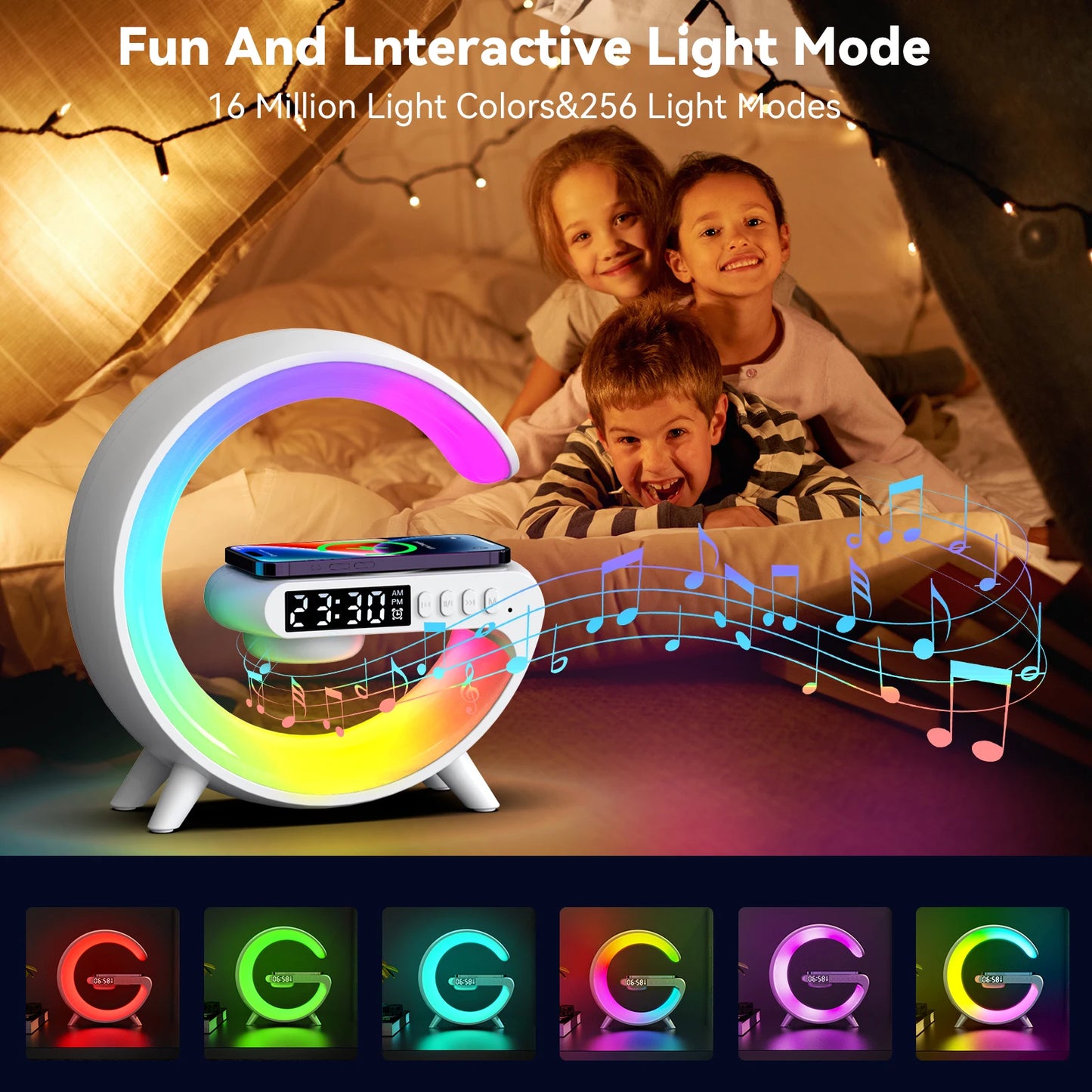 Smart LED Wake-Up Lamp (RGB + Speaker)