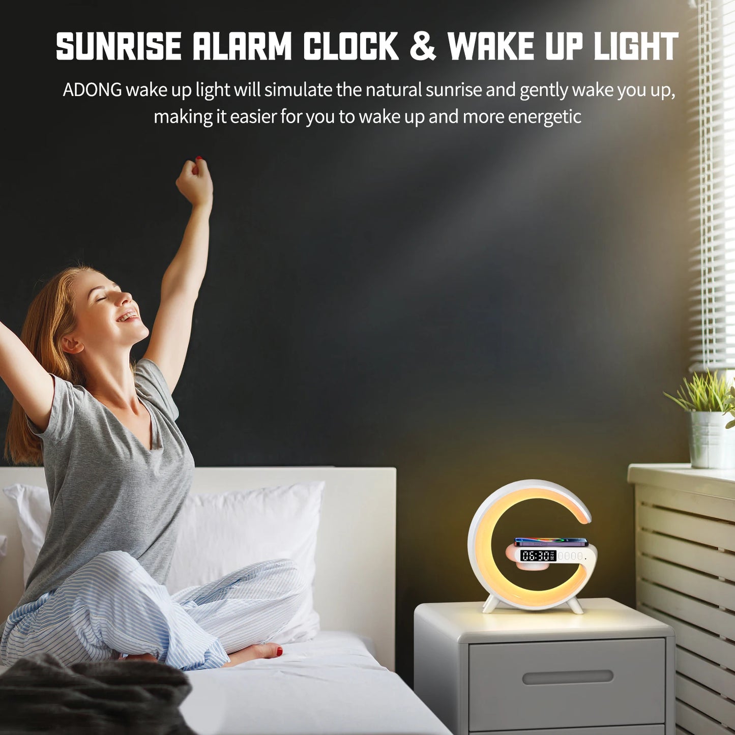 Smart LED Wake-Up Lamp (RGB + Speaker)