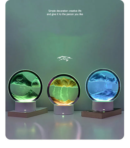 SandFlow™ 3D LED Mood Lamp with Moving Sand Art