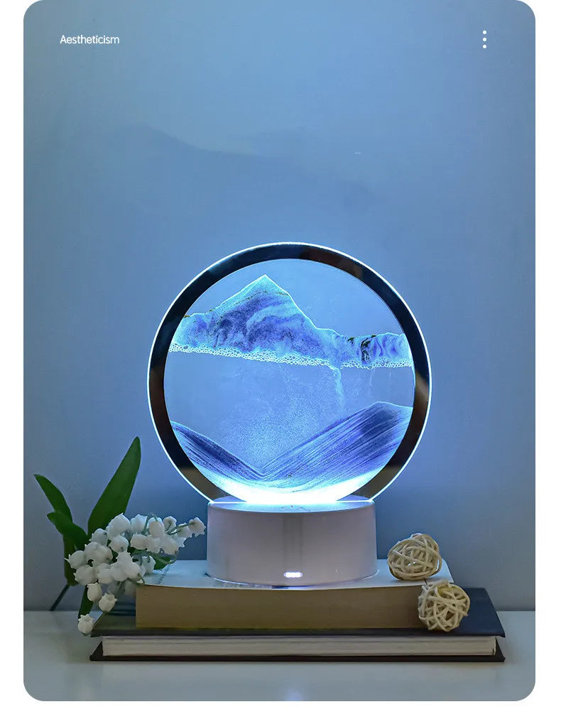 SandFlow™ 3D LED Mood Lamp with Moving Sand Art