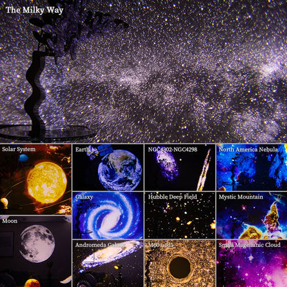 360° Galaxy Star Projector Lamp