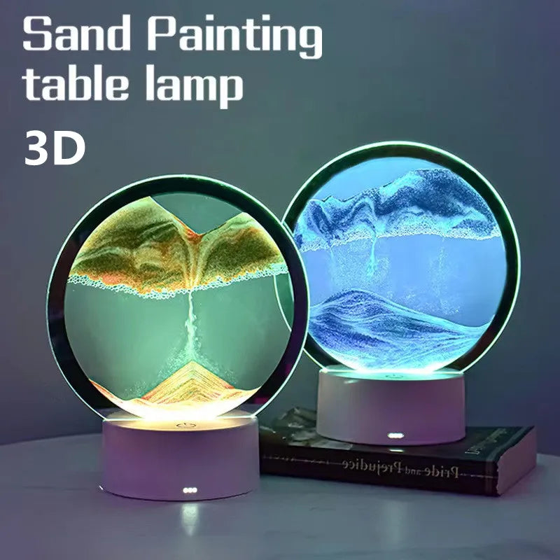 SandFlow™ 3D LED Mood Lamp with Moving Sand Art