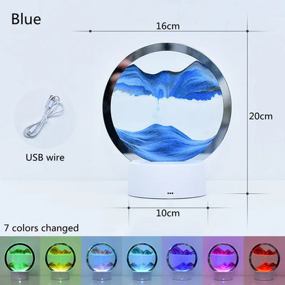 SandFlow™ 3D LED Mood Lamp with Moving Sand Art