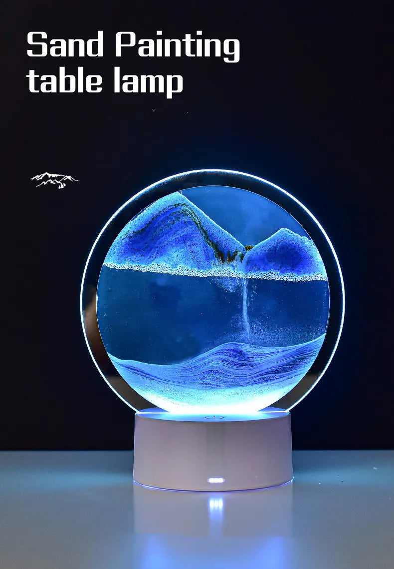 SandFlow™ 3D LED Mood Lamp with Moving Sand Art