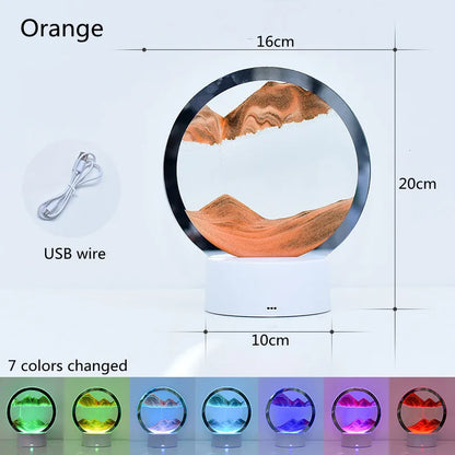 SandFlow™ 3D LED Mood Lamp with Moving Sand Art