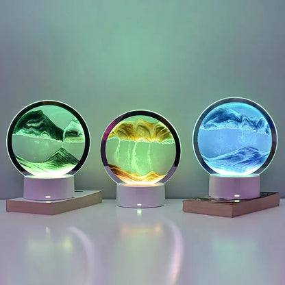 SandFlow™ 3D LED Mood Lamp with Moving Sand Art