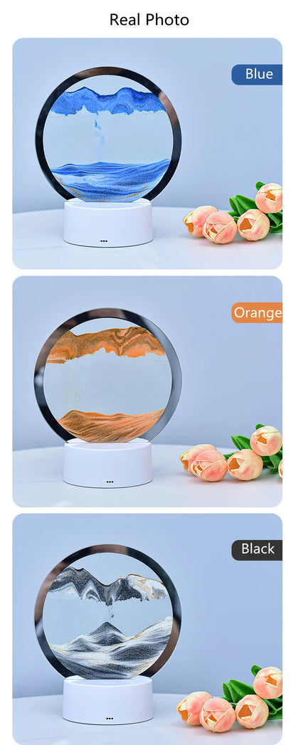 SandFlow™ 3D LED Mood Lamp with Moving Sand Art