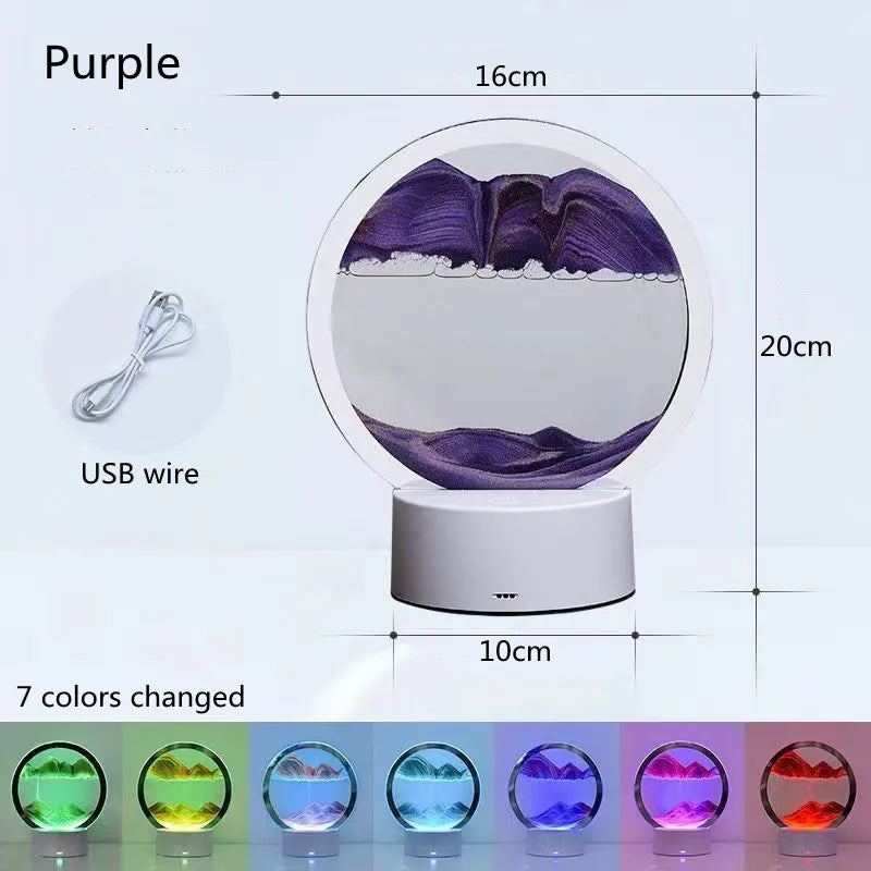 SandFlow™ 3D LED Mood Lamp with Moving Sand Art