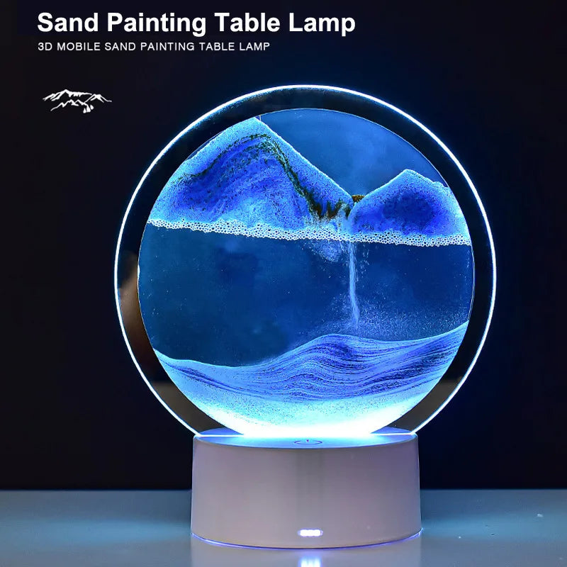 SandFlow™ 3D LED Mood Lamp with Moving Sand Art