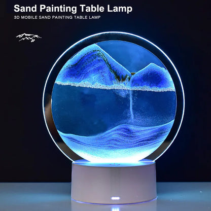 SandFlow™ 3D LED Mood Lamp with Moving Sand Art